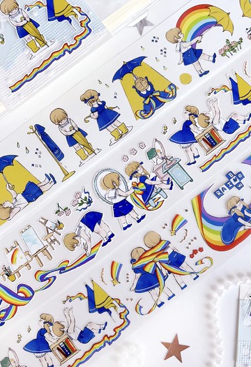 星你 星と、あなた PET 和紙膠帶 (kiss-cut)