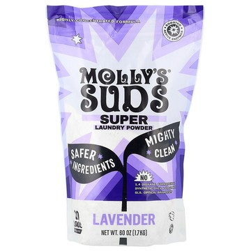 Molly's Suds, 超級洗衣粉，薰衣花草香，60 包，60 盎司（1.7 千克）