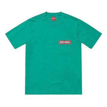 Supreme SS19 Mesh Stripe Pocket Green Tee