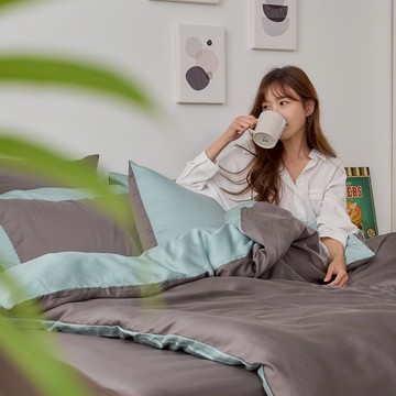 戀家小舖 台灣製床包 雙人床包 薄被套 床單 松露灰 100%天絲 床包被套組 含枕套 60支天絲 素色