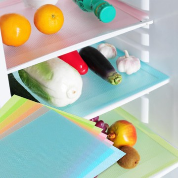 防污冰箱墊 4片裝 自由裁剪 易清洗 防水防油防髒廚櫃墊 半透明桌墊 餐墊 杯墊【YX0407】《約翰家庭百貨