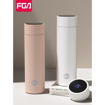 富光316L不銹鋼保溫杯男女生便攜車載泡茶杯大容量智能顯溫水杯子