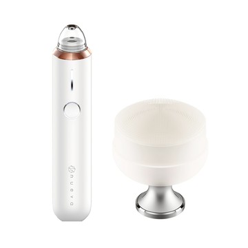 草莓鼻大掃除組 - 純淨氣墊泡芙刷+小極光粉刺機