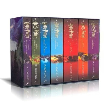 （台灣出貨）哈利波特英語原版 Harry Potter 1-8盒裝平裝書全套英文原版進口兒童科幻小說JK Rowling