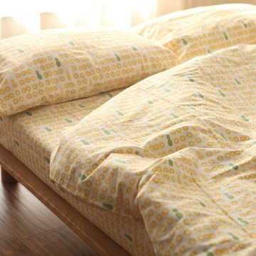 Castle Garden斜紋全棉印花多件套床笠被套床單枕套組合 南島菠蘿