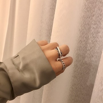 重磅工藝 開口戒指 s925 純銀 現貨 實拍 不規則 韓系 手飾 男女 簡約 百搭 GR004