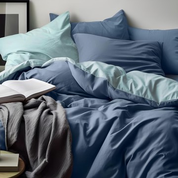 MEZAME 薄被套 MACARON-Q-Y  雙人  海洋薄荷