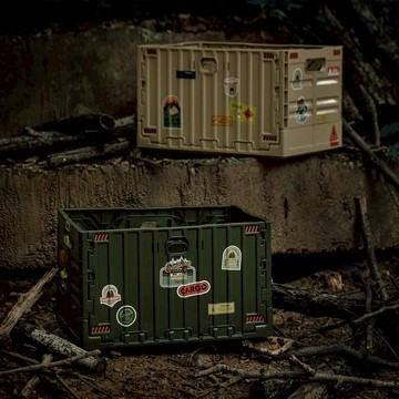 CARGO 工業風折疊收納箱 收納翻倍祭 買一送一 - 軍綠+軍綠