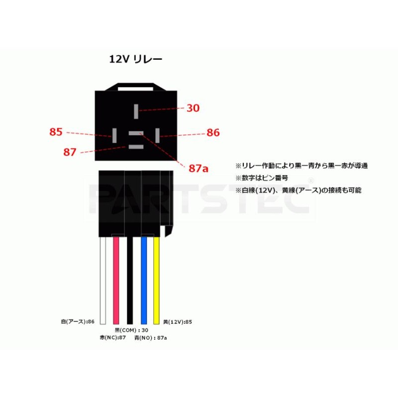 12V 5極リレー 大容量40A c接点 5個 汎用 デイライト フォグランプ 電源強化 増設 追加 連動 後付け HID LED ハロゲン 新品  /103-52x5 D-5 | LINEショッピング