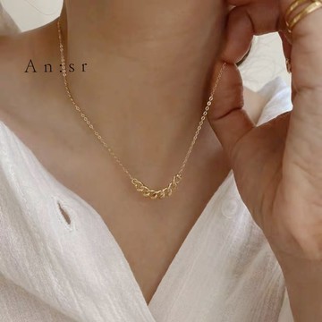 An:Sr—「粗麻花 個性 百搭 項鍊」韓系 氣質 設計感 兩色 鎖骨鍊 項鍊D0014