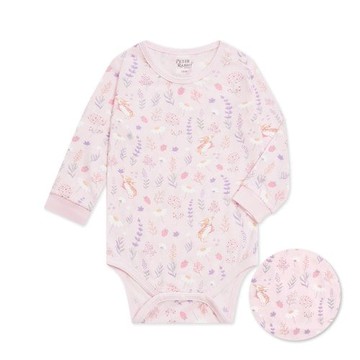 採花趣長袖側開包屁衣 (水晶紗)