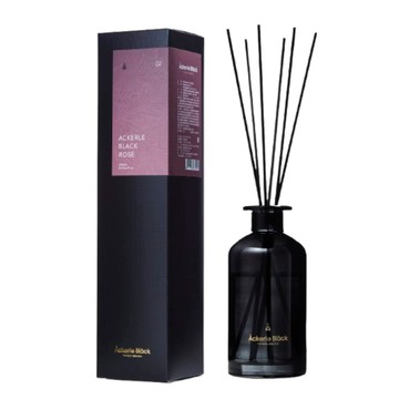 Ackerle Black 精油擴香組250ml-03阿克黑玫瑰｜沉穩玫瑰花香．時尚黑瓶設計（6款木質香調任選）