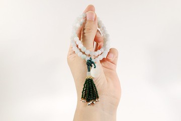 天然緬甸A貨翡翠圓珠5-6mm雙圈手鏈流蘇手鏈天然和田玉如意鎖