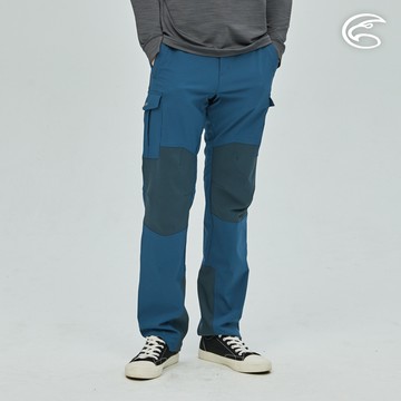ADISI 男四面彈撥水耐磨拼接長褲AP1991038 (S-2XL) 藍泊/琺瑯藍｜防潑水 輕量 排汗 速乾 彈性 機能褲 拼接褲
