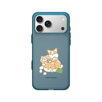 iPhone 17 Pro Max Clear (相機按鈕) 夜幕藍 - 柴語錄 Shiba Says - 端午立蛋