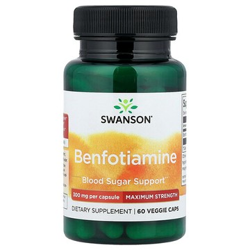 Swanson Vitamins, 苯磷硫胺，特強型，300 毫克，60 粒素食膠囊