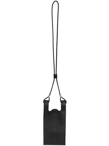 Maison Margiela - four-stitch logo phone wallet - women - Polyester/Goat Skin/Calf Leather/Zinc/Aluminium/Copper - One Size - Black