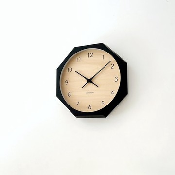 KATOMOKU muku clock 7 膠合板錶盤 (km-83BK8) 掛鐘 日本製造