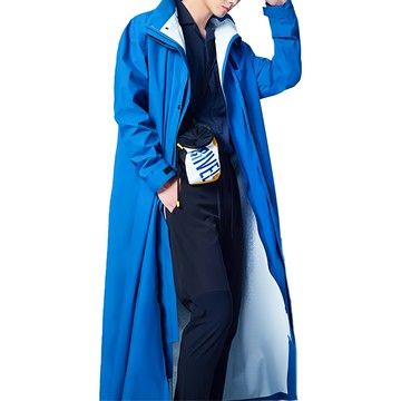 MORR Slashie斜前開雨衣 環保PU透氣防水膜 機能透氣 質感系 立體雨帽 可調抽繩 夜間反光  青瓷藍  2XS