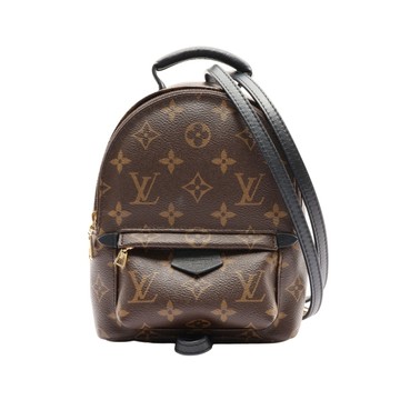 LOUIS VUITTON LV 路易威登 棕色 原花帆布 Palm Springs Mini 後背包 M44873 【二手名牌BRAND OFF】