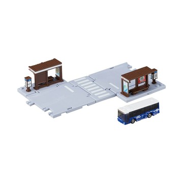 funbox TOMICA交通世界 新城鎮 公車站(附小車)