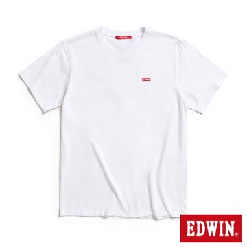 EDWIN 男裝 人氣復刻款 經典小紅標徽章短袖T恤-白色