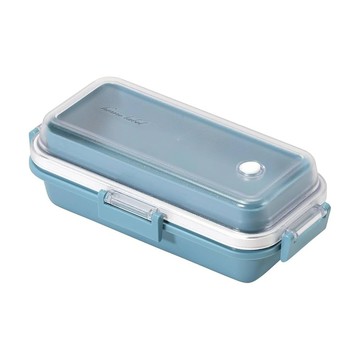 珍珠金屬 長方形便當盒 DC-6023  深藍色  1個
