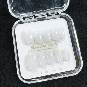 💖台灣出貨💖 海莉白月光極光手工穿戴氣質高級甲片半手工同款指甲貼片美甲顯白