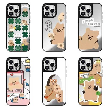 卡通柿子椒熊iPhone17ProMax手機殼1615蘋果14Plus鏡面13潮殼