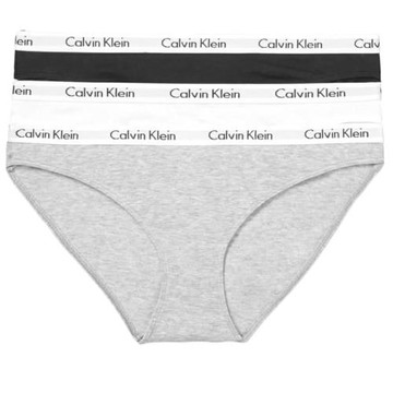 【Calvin Klein 凱文克萊】Ck  經典款高彈力棉質女生三角褲 3件1組 盒裝