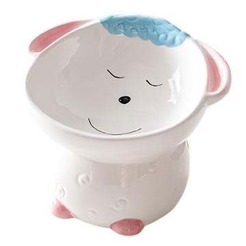 毛皇上 動物造型陶瓷碗  小羊 白色  1個