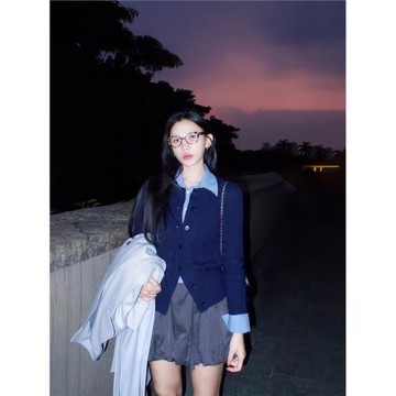 70不是七十露思穿搭毛衣開衫女秋季新款韓系百搭軟糯長袖針織外套