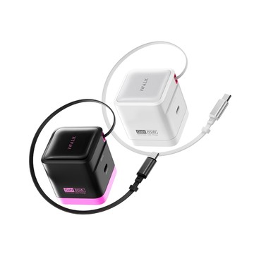 iWALK 隨拉充65W氮化鎵GaN快充充電器(ADL035)Type-C自動收線/隱藏插頭