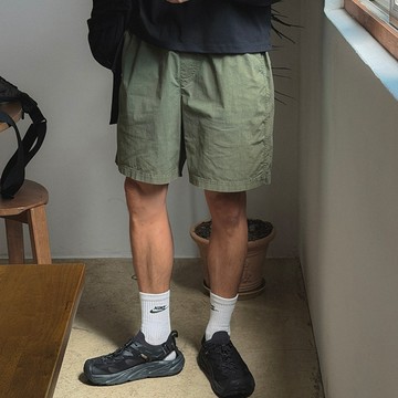 正韓復古水洗輕薄棉質寬版鬆緊短褲 4色 YUPPIE 預購商品 0615