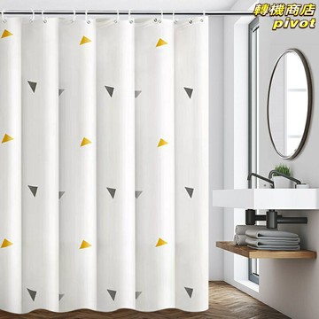 【日式防水防黴】浴簾套裝 浴室浴簾 防水浴簾 免打孔浴簾 加厚PEVA材質 防黴抗菌 免打孔安裝 日式簡約風格 衛生間浴室乾溼分離