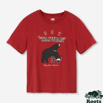 Roots 女裝 ROOTS TAIWAN 短袖上衣（紅色）