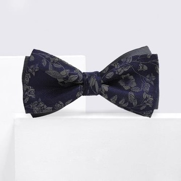 暗影浮香伴郎藏青色真絲蝴蝶結