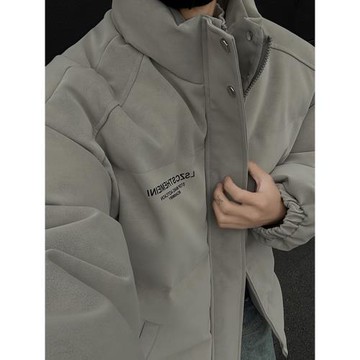 (免運)PU皮棉服男款冬季加厚高級感痞帥美式棉衣外套冬裝立領羽絨面包服