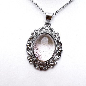 點綴。項鍊 半銀 一圖一物 淨化內心 人緣 l 粉幽靈 紫幽靈 l