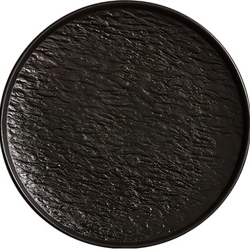 摩登簡約石紋平盤 YJ266  黑色  中號(26 x 26 x 3 cm)  1個