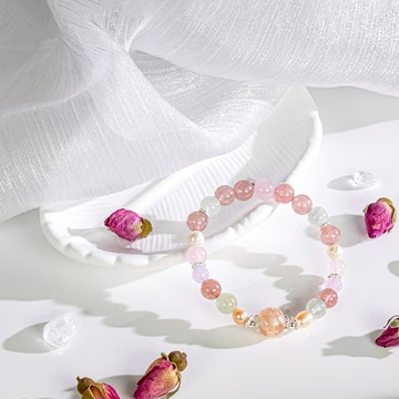 四季 | 春曦  (櫻花瑪瑙/摩根石/草莓晶/珍珠)