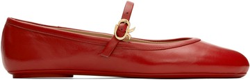 Gianvito Rossi 红色 Carla 芭蕾鞋