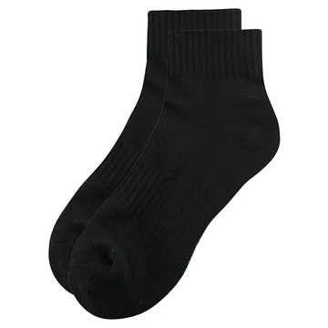 Easy Leg 女性用雙層底素色運動短襪  黑色  230~250mm