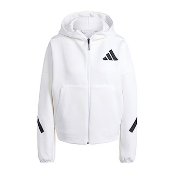 Adidas W Z.N.E. FZ JE7849 女 連帽 外套 運動 訓練 休閒 寬鬆 愛迪達 白