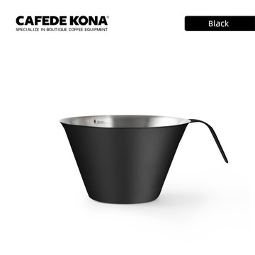 CAFEDE KONA 不鏽鋼濃縮盎司杯90ml - 黑