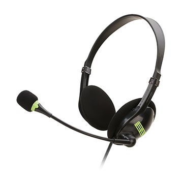 iLeco 高音質有線耳麥 EM44 3D清晰音效 精準收音麥克風 透氣耳罩設計 可調式頭帶  Black