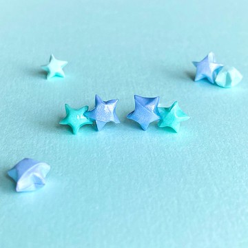 特別版幸運星星Twins Star 925耳環 (粉藍+湖水綠)