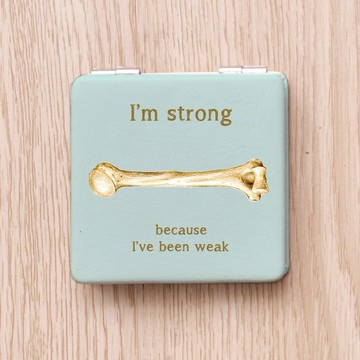 強壯人生骨頭雙面鏡/化妝鏡/小鏡子, 護理師/醫學生/治療師禮物