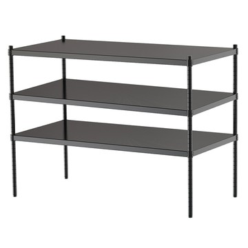 dayneeds 日需百備 極致工藝烤漆架(展示架/儲藏架/收納層架/層架/鐵架) 1個  120 x 60 x 90cm  3層  黑色