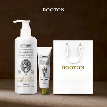 快速出貨【ROOTON】生日快樂！身體保養組－淨粹植潤身體乳300ml+淨粹植潤護手霜50ml+燙金禮袋(療癒香氛生日禮物)